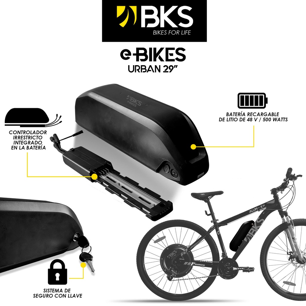 Kit Convertidor a Bicicleta Eléctrica Bks URBAN 29" 48V 500W
