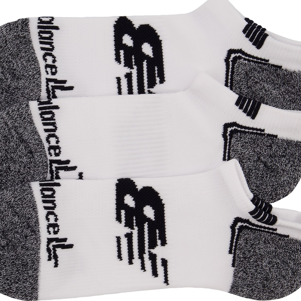 Media Corta New Balance No Show Run 3 Pack Blanco