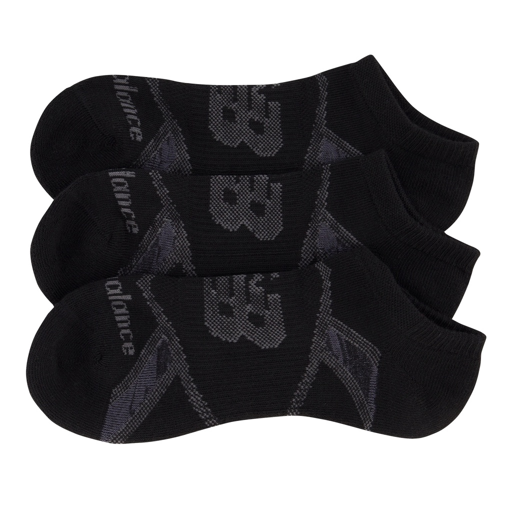 Media Corta Performance No Show 3 Pack Negro
