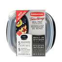Set de 5 Recipientes con tapa (2,3C) Negro Rubbermaid