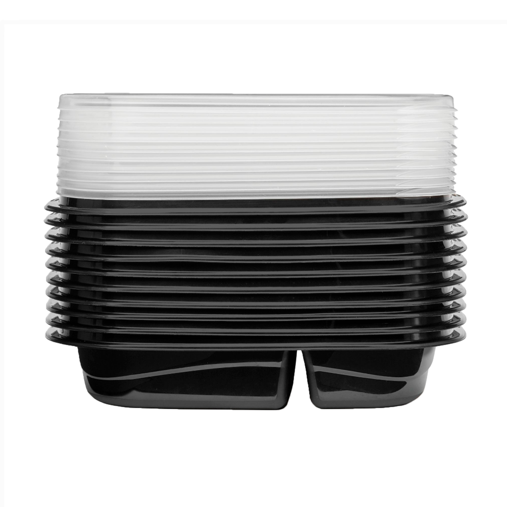 Set de 10 Recipientes con tapa (3,7C) Negro Rubbermaid