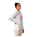 Sweater de mujer New Balance Essentials Blanco/Rosado