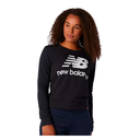 Sudadera de Mujer Ml New Balance Essentials Crew Fleece Negro