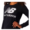 Sudadera de Mujer Ml New Balance Essentials Crew Fleece Negro