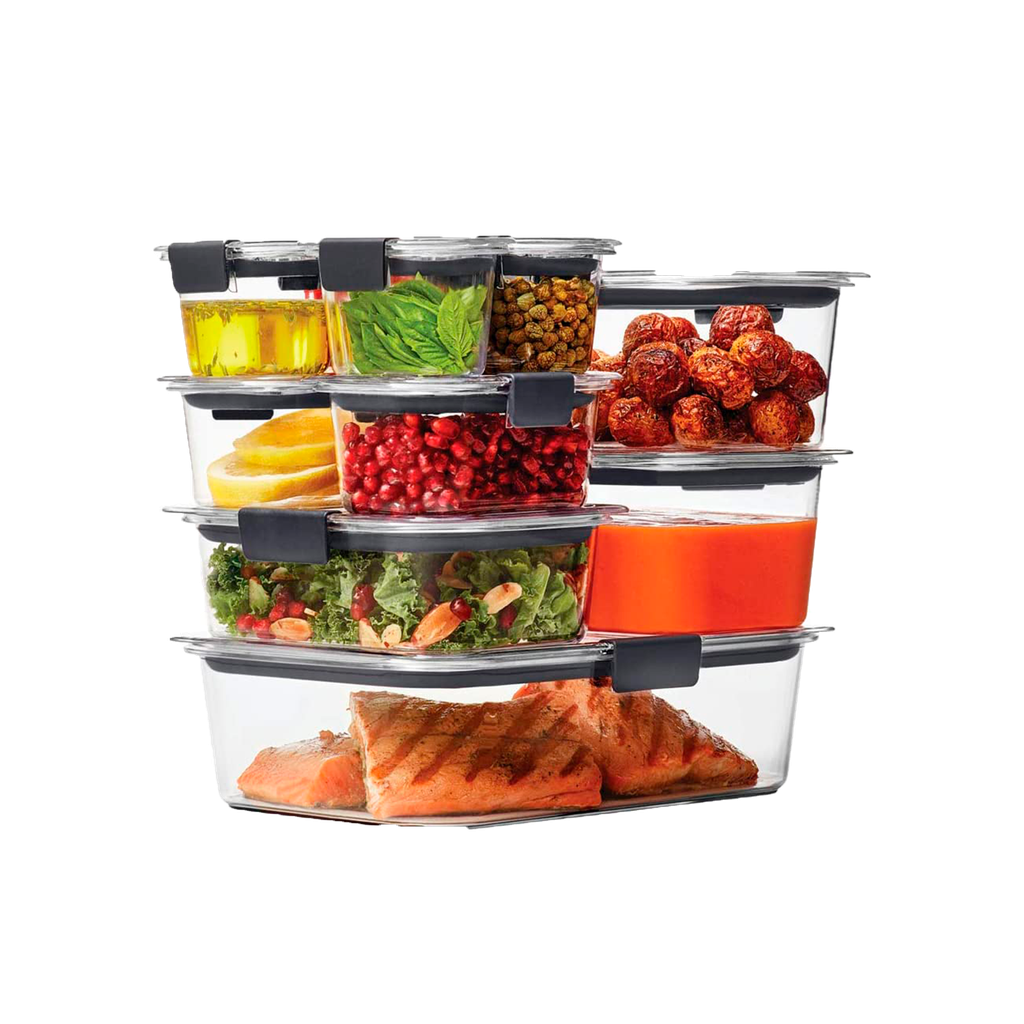 Envases 20 piezas de profundidad media con Cierre Hermético transparente Brilliance Rubbermaid