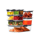 Envases 20 piezas de profundidad media con Cierre Hermético transparente Brilliance Rubbermaid