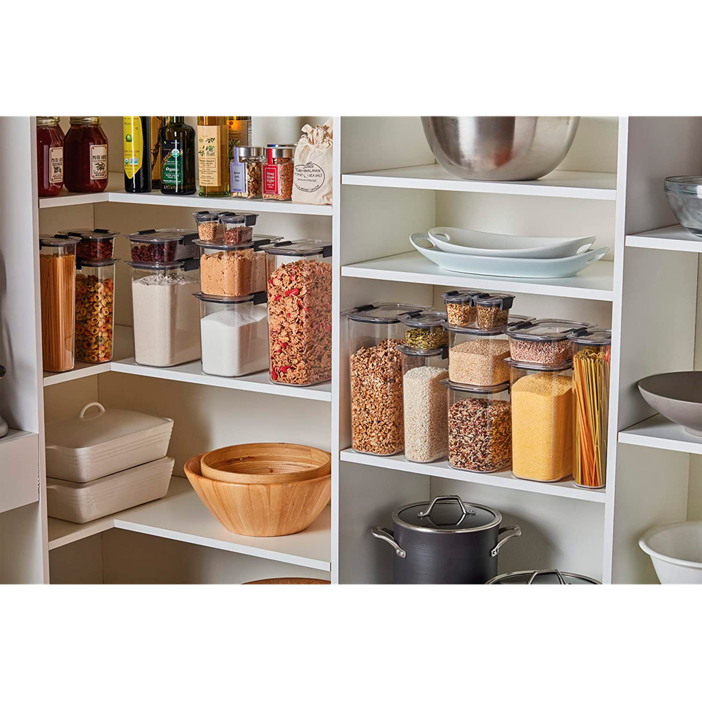 Envases 20 piezas de profundidad media con Cierre Hermético transparente Brilliance Rubbermaid