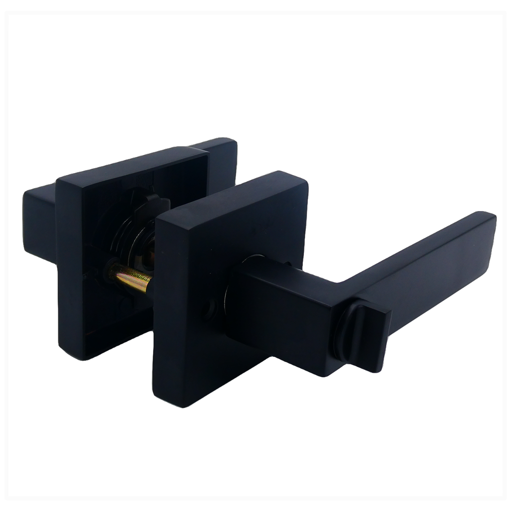 Cerradura Manilla Venezia Visalock Baño Negro Mate