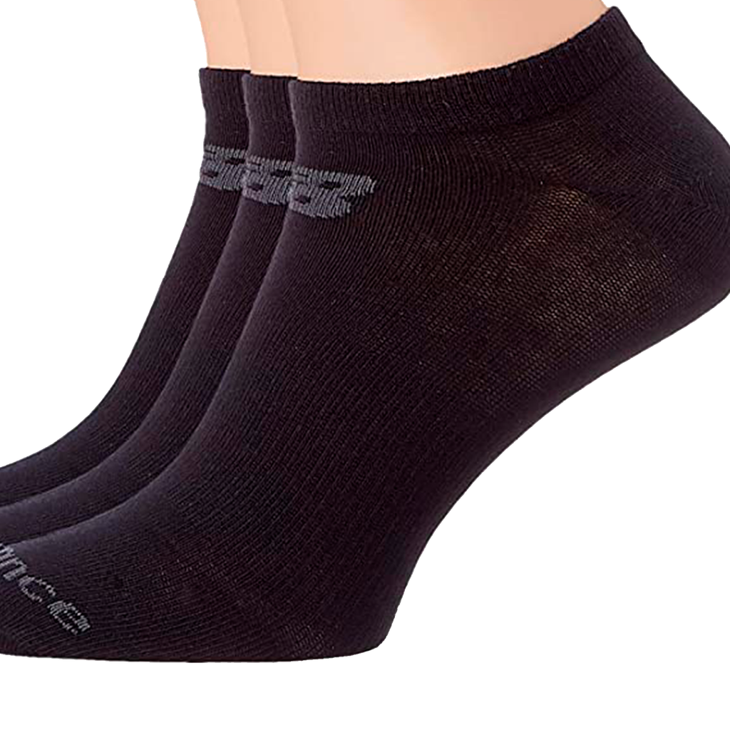 Media Corta New Balance Cottom Flat 3 Pack Negro