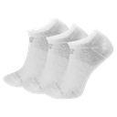 Media Corta New Balance Cottom Flat 3 Pack Blanco