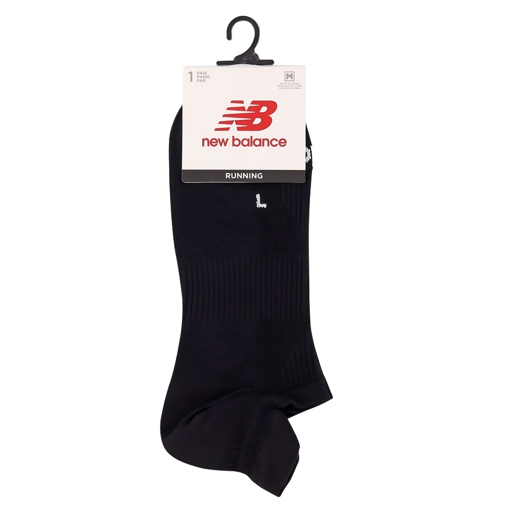 Media Corta New Balance Run Knit Flat No Show Negro