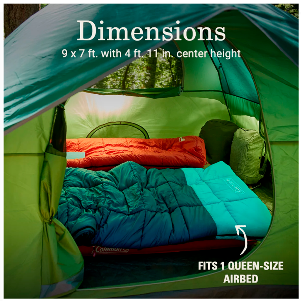 Carpa Coleman Sundome® para 4 personas Verde