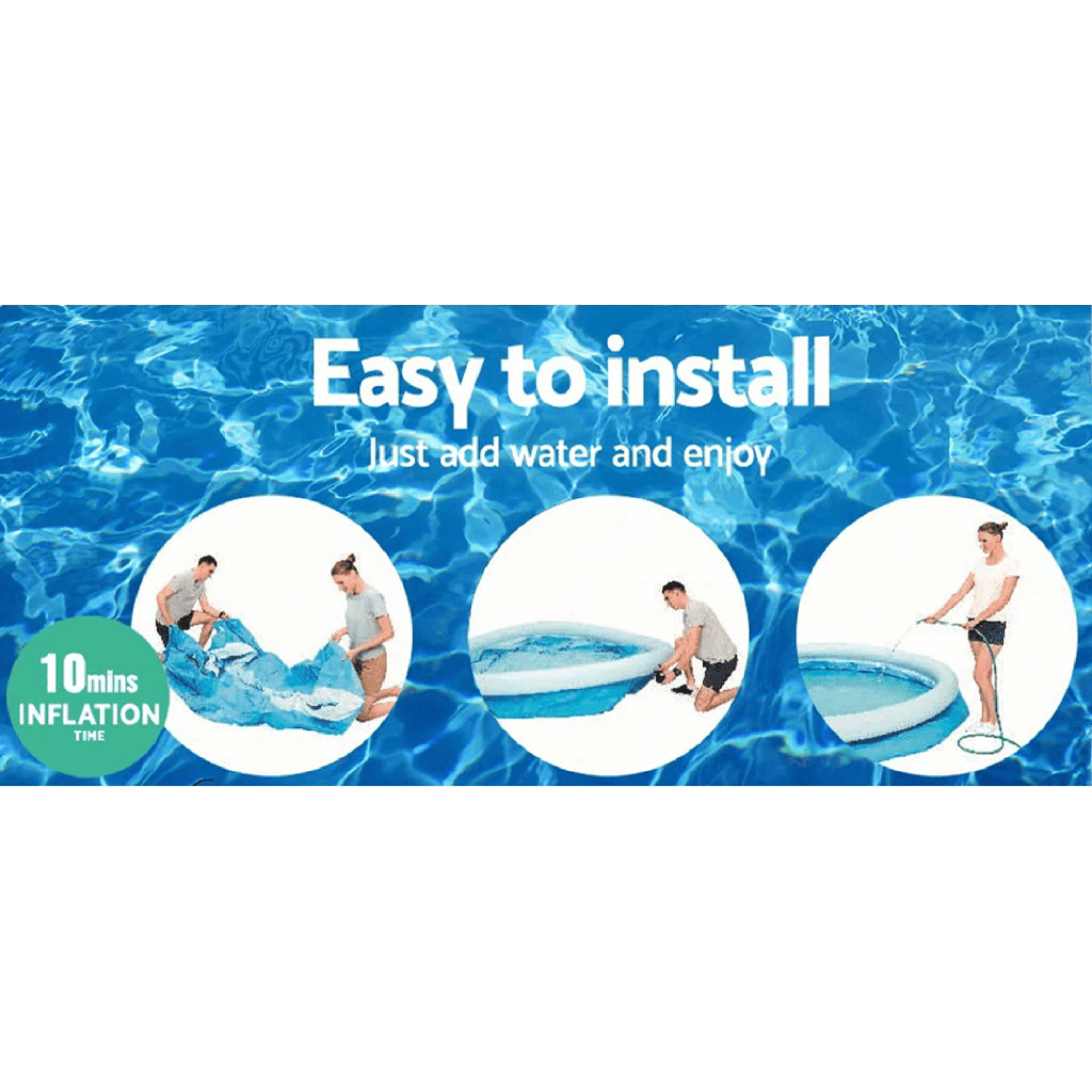 Set de Piscina Inflable Redonda y Bomba de Filtrado Bestway Fast Set 3.05m x 66cm