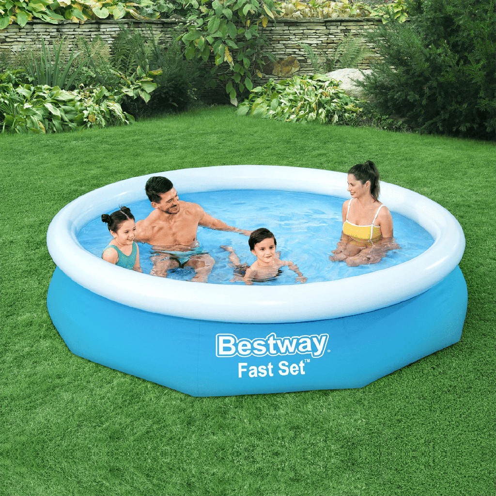 Set de Piscina Inflable Redonda y Bomba de Filtrado Bestway Fast Set 3.05m x 66cm