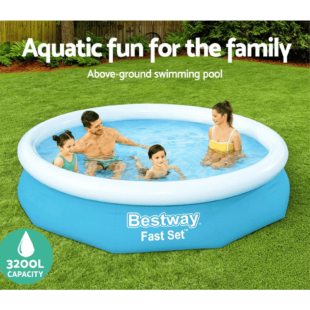 Set de Piscina Inflable Redonda y Bomba de Filtrado Bestway Fast Set 3.05m x 66cm
