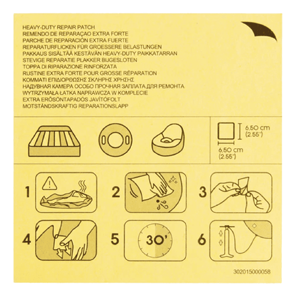 Parches Reparadores Multiusos Bestway Heavy Duty 6.5cm x 6.5cm 