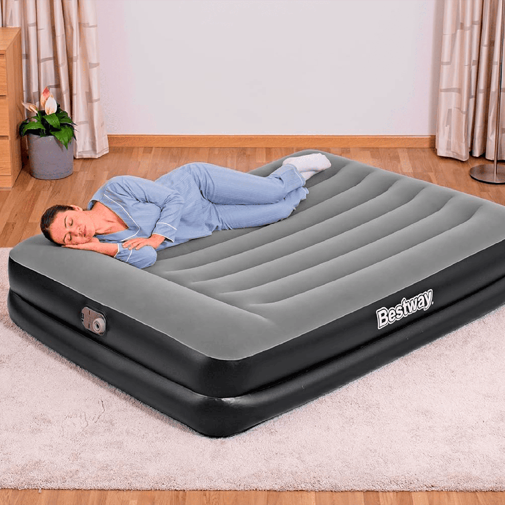 Colchón Inflable Queen con Bomba De Aire Integrada Bestway Tritech 2.03m x 1.52m x 46cm