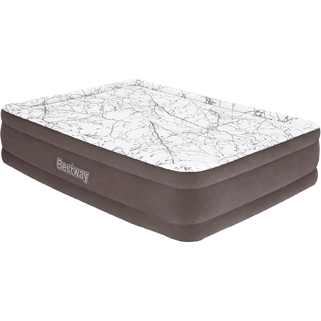 Colchón Inflable Queen con Bomba Aire AC Bestway Tritech Cushify Top 2.03m x 1.52m x 46cm
