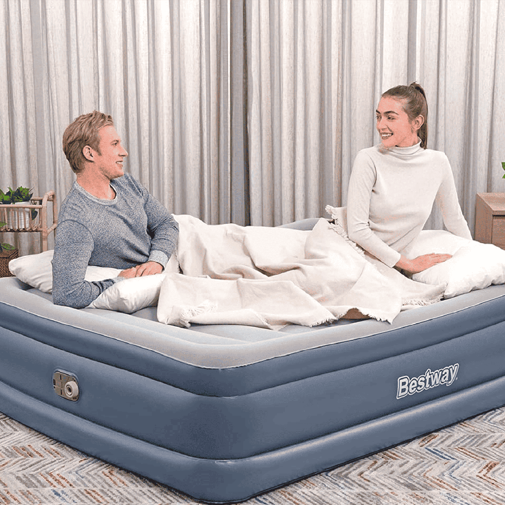 Colchón Inflable Queen con Bomba De Aire Integrada Bestway Tritech 2.03m x 1.52m x 46cm