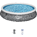 Set de Piscina Inflable Redonda y Bomba de Filtrado Bestway Fast Set 4.57m x 84cm
