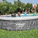 Set de Piscina Inflable Redonda y Bomba de Filtrado Bestway Fast Set 4.57m x 84cm
