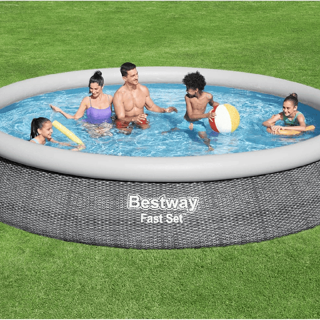 Set de Piscina Inflable Redonda y Bomba de Filtrado Bestway Fast Set 4.57m x 84cm