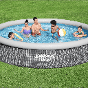 Set de Piscina Inflable Redonda y Bomba de Filtrado Bestway Fast Set 4.57m x 84cm