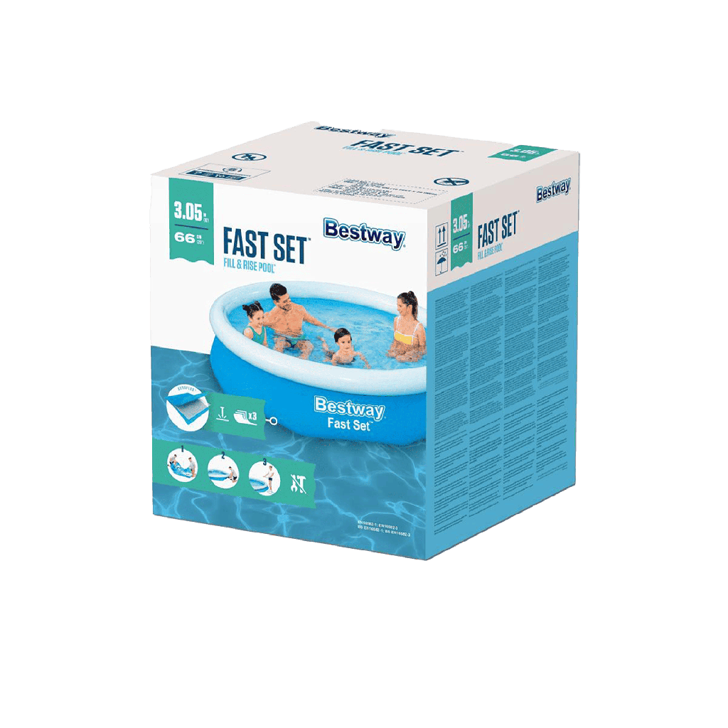 Piscina Inflable Redonda Bestway Pool Fast Set 3.05m x 66cm 