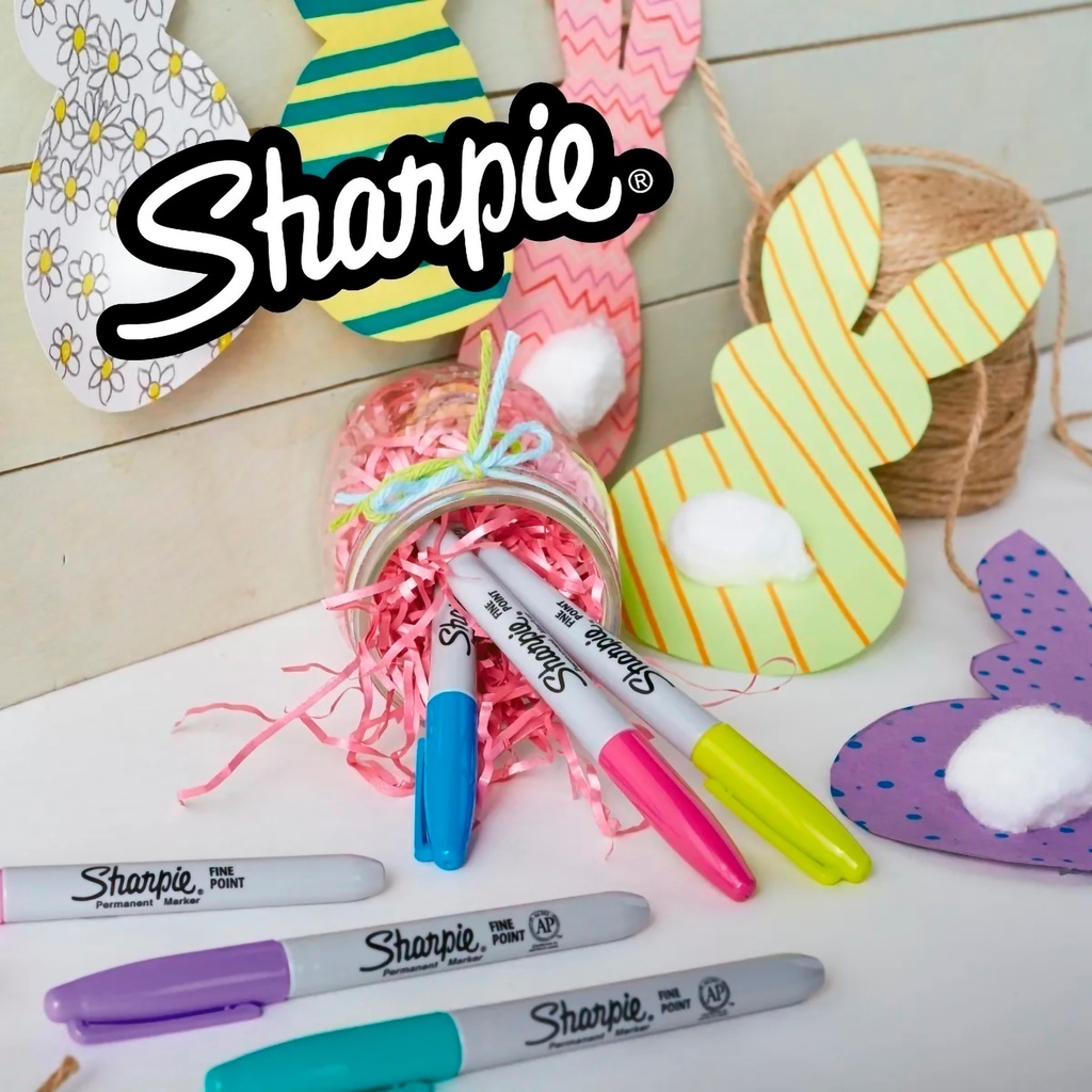 Marcadores Pastel Sharpie Finos Tx12 (+5 Tarjetas para Colorear)