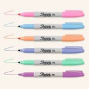 Marcadores Pastel Sharpie Finos Tx8 (+5 Tarjetas para Colorear)