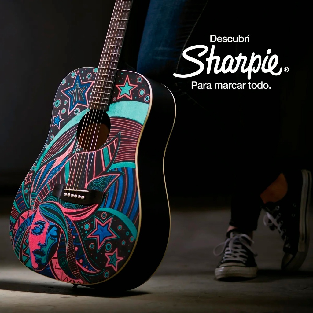 Marcadores Pastel Sharpie Finos Tx8 (+5 Tarjetas para Colorear)