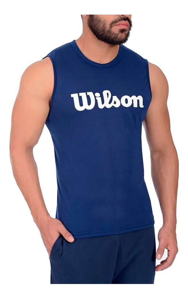 Playera Wilson Polyspun Caballero Marino