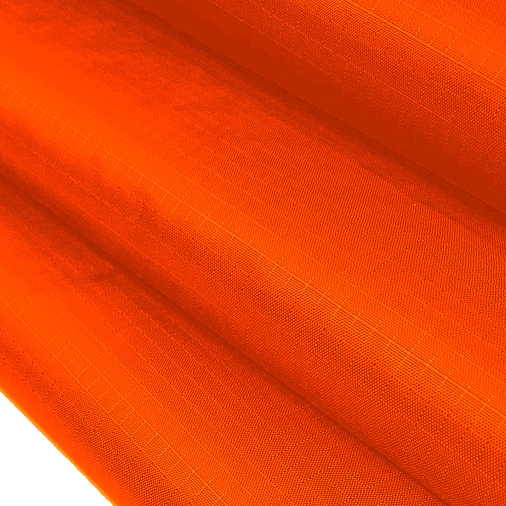 Loneta Ripstop de Poliéster Laminado Naranja 410D - 345G/M Rollo 50mt