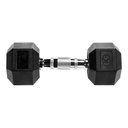 Mancuerna pesa gym hexagonal encauchetada K6 15 lb 