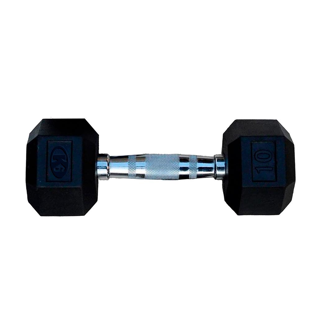 Mancuerna Pesa GYM Hex Encauchetada (25 lb) K6