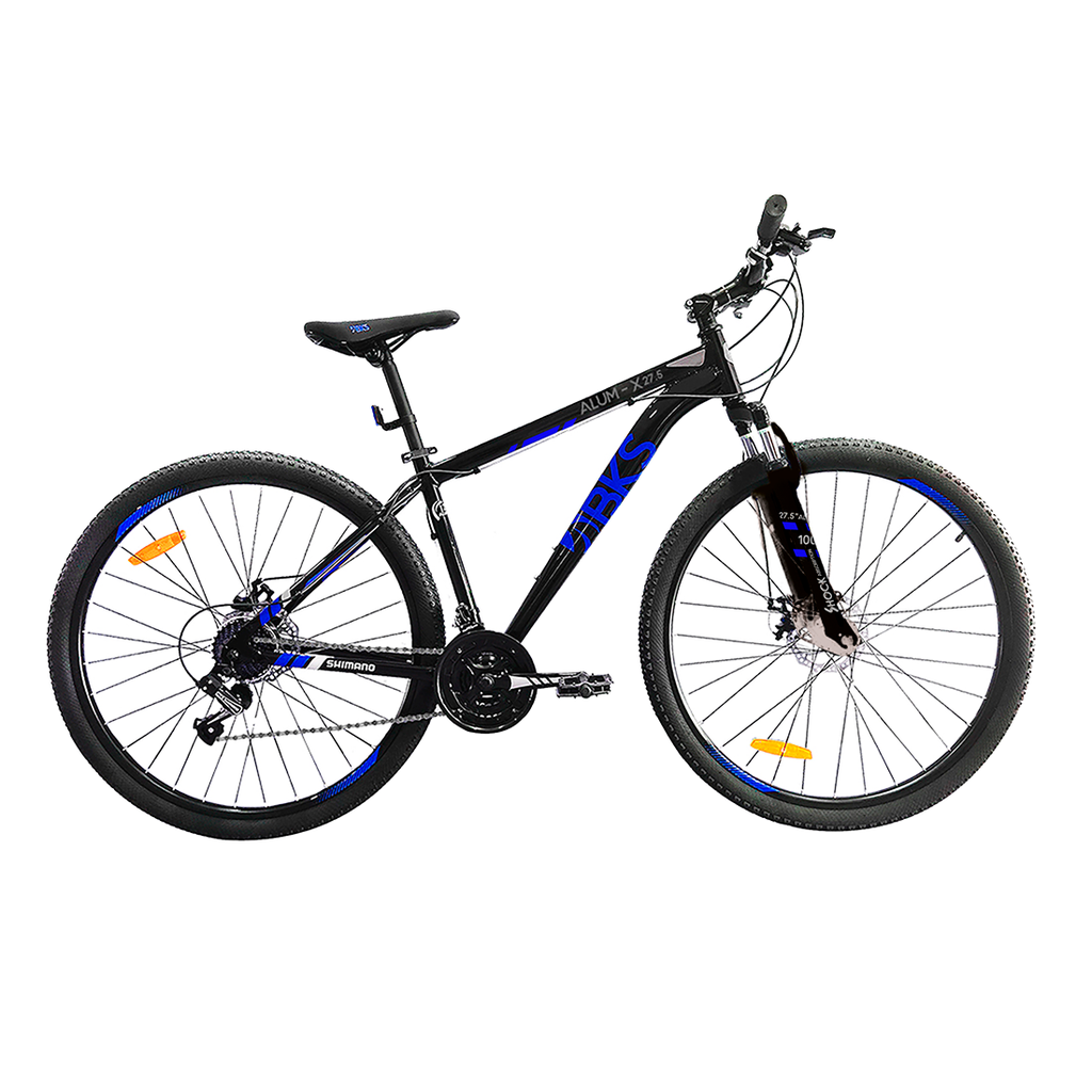 [99454] Bicicleta MTB Rin 27.5" Bks ALUM-X 21 Vel Adultos (Negro y Azul)