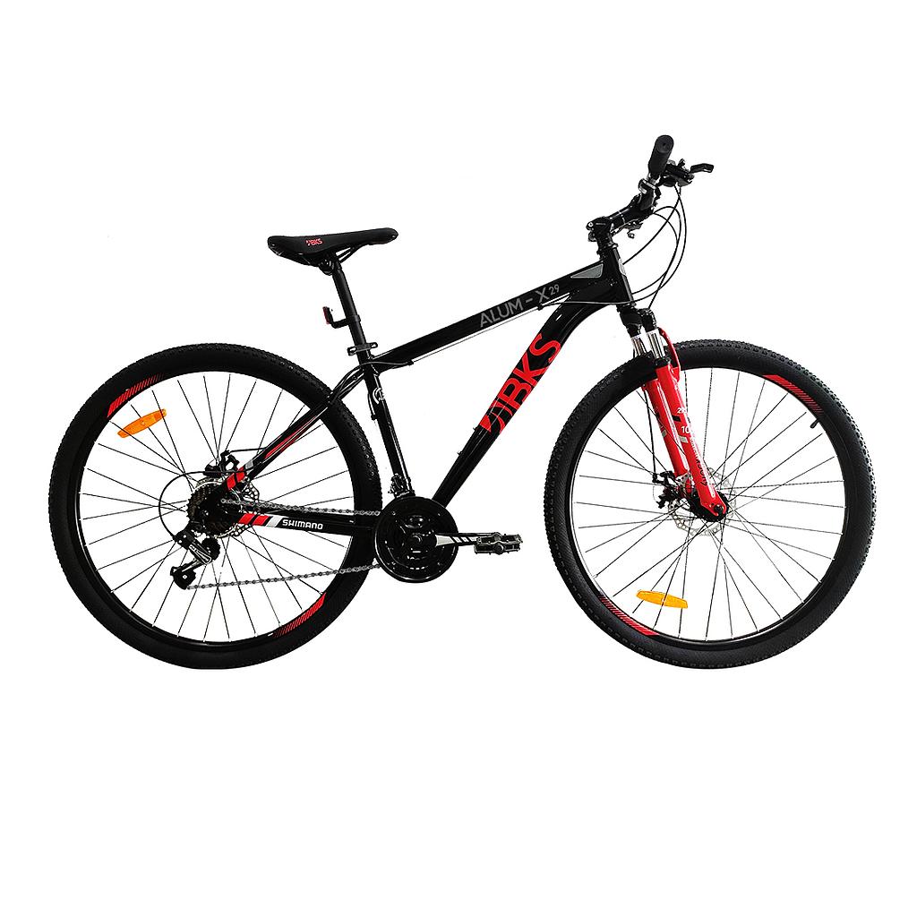 [99455] Bicicleta MTB Rin 29" Bks ALUM-X 21 Vel Adultos (Negro y Rojo)