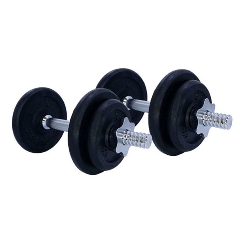 [66619] Set de Mancuernas de Hierro de 15Kg. K6 en Maleta Plástica