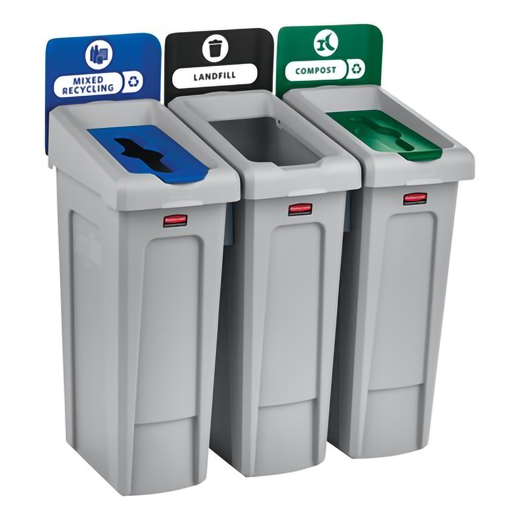 Estación de Reciclaje Slim Jim Rubbermaid