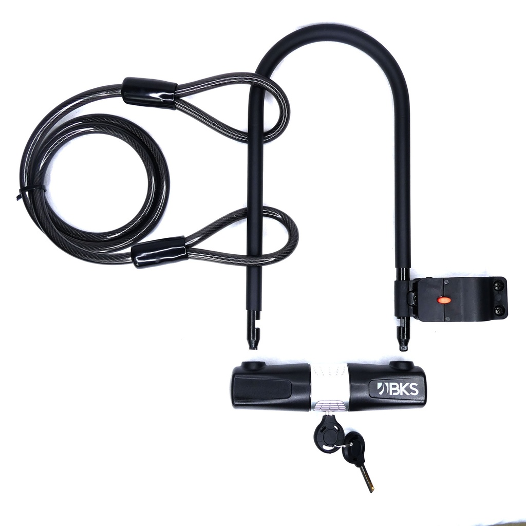 [34000] Set de Candado en U y Guaya Bks L450