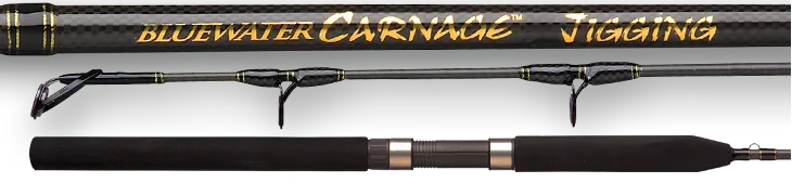 [1238709] Caña de pescar Casting Penn Bluewater Carnage Jig 6`2" (1pieza) rigidez mh lb-tst 65-100 #guias 9 CARJG65100C62 (1238709)