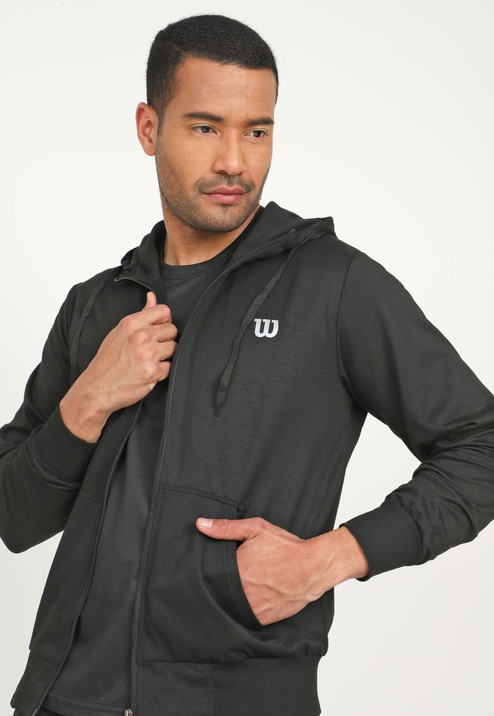 Buzo Con Capota Wilson French Terry Caballero 98290 Negro