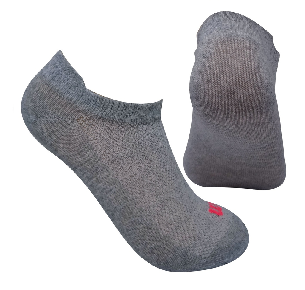[A9751] Medias Tobilleras Deportivas Dama Wilson No Show 3 Pares Gris claro