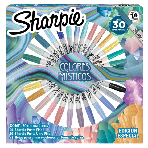 Marcador Permanente Sharpie Ruleta Fine Místico x30