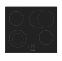 Cocina de Tope Eléctrico 4 Hornillas Mabe Vitroceàmica IO Negro 60 Cm