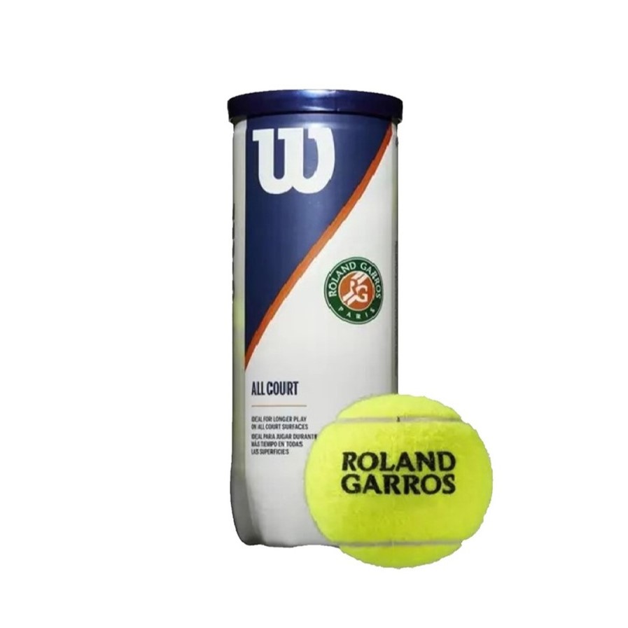 Pelotas de Tenis Wilson Roland Garros All Court tarro de 3 Unidades