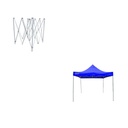 Toldo Plegable 3x3 Mt K-Pop Tela Básica Impermeable (AZUL)