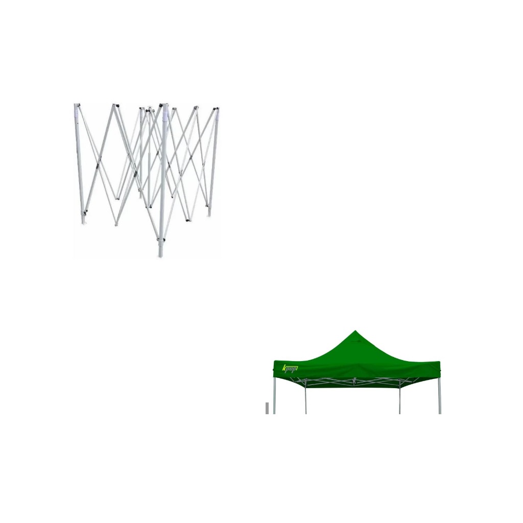 Toldo Plegable 3x3 Mt K-Pop Tela Básica Impermeable (VERDE)