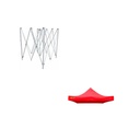 Toldo Plegable 3x3 Mt K-Pop Tela Premium Impermeable (ROJO)