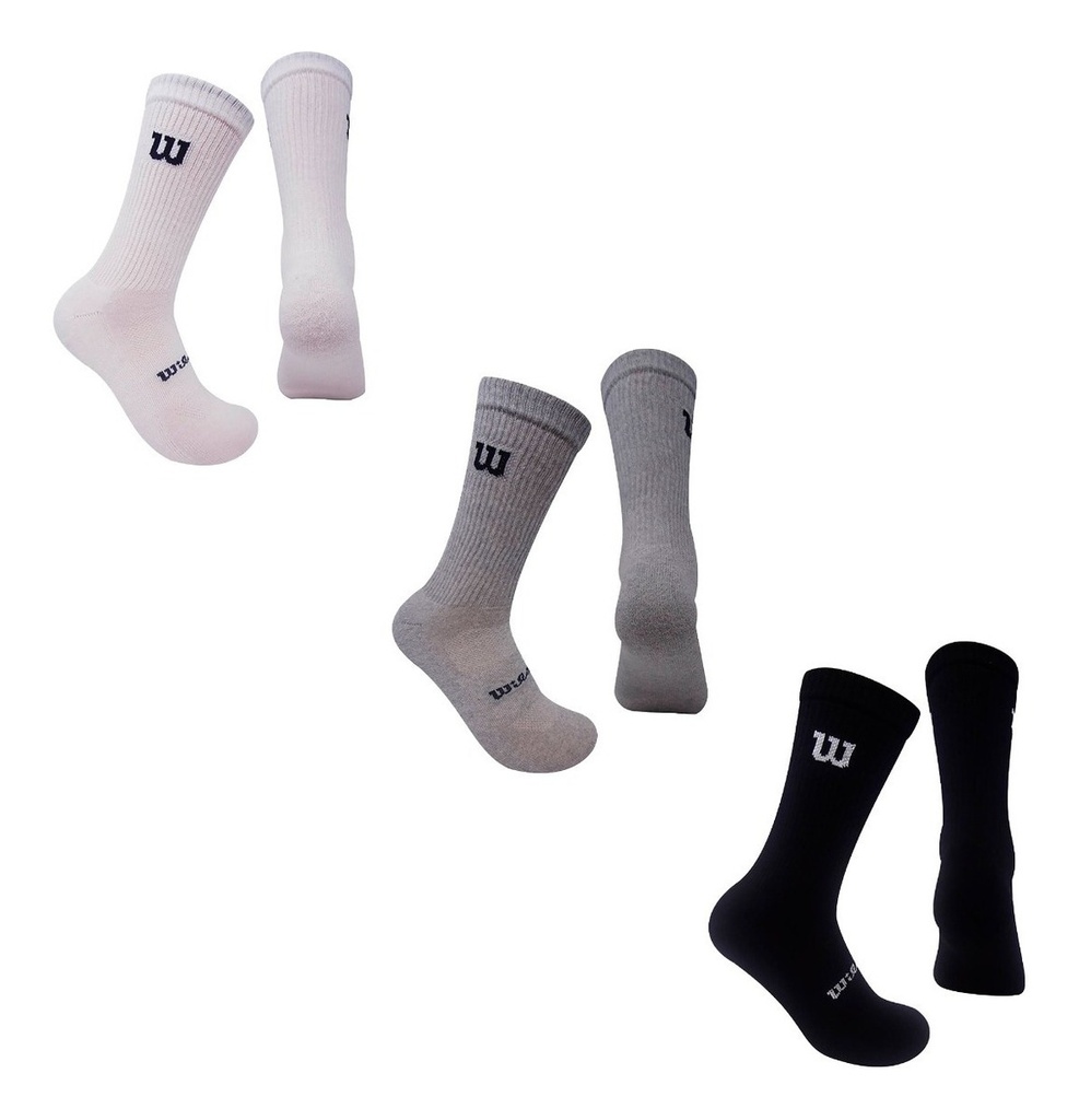 Medias largas de fibra sintetica Wilson Unisex X3 Unitalla